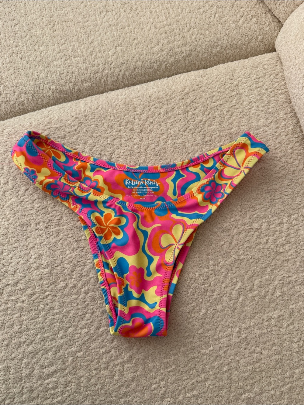 Kulani Kinis Pink Yellow Blue Floral Bikini Bottoms